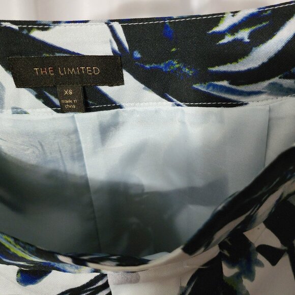 The Limited Blue Floral Print Pleated A-Line Skirt Size XS - Picture 4 of 8